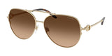 Ralph Lauren RL7087 Sunglasses Shiny Pale Gold / Gradient Brown