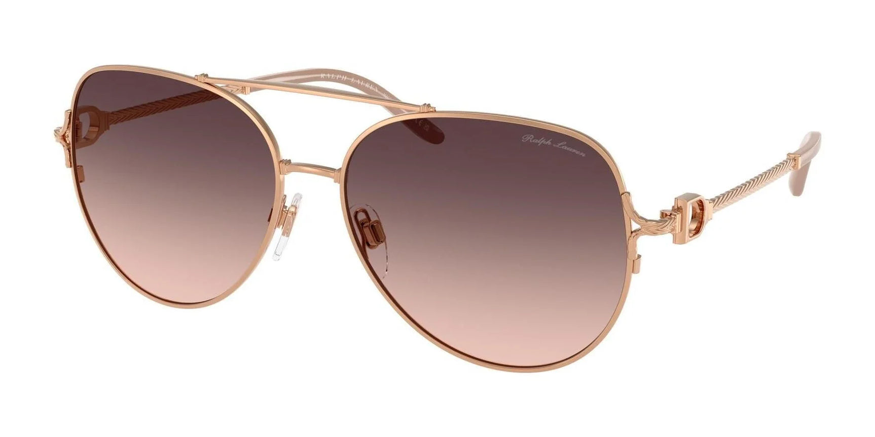 Ralph Lauren RL7087 Sunglasses Shiny Rose Gold / Grey Pink Gradient