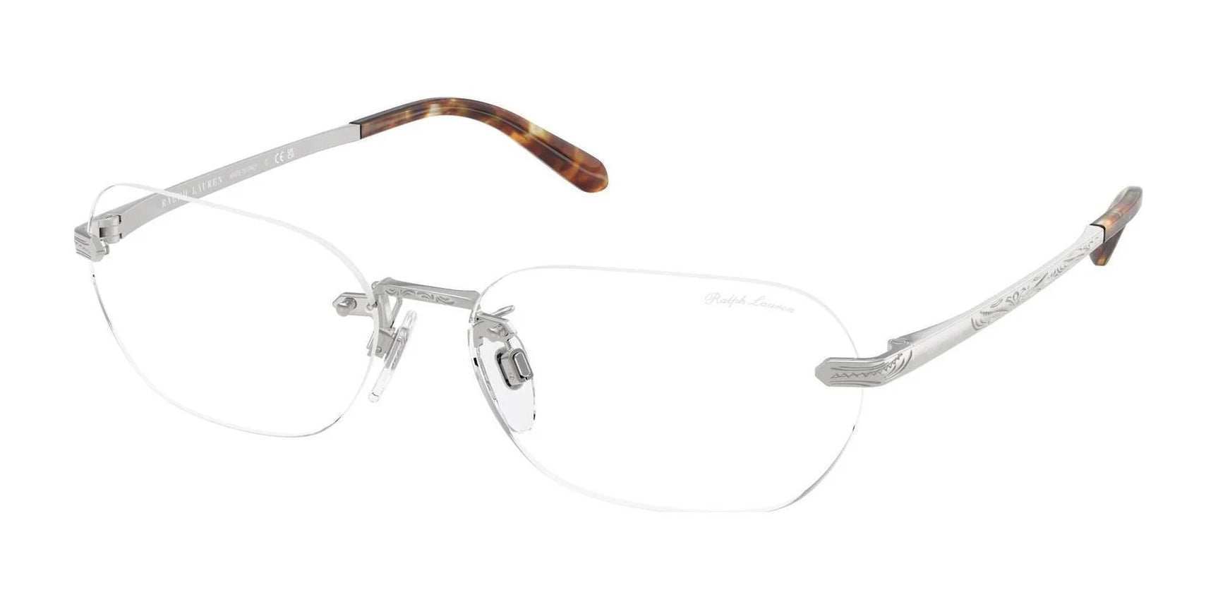 Ralph Lauren RL7089 Sunglasses Shiny Silver / Clear Blue-Violet Light Filter