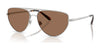 Ralph Lauren RL7090 Sunglasses | Size 59 / Shiny Silver / Brown (3N 9%) №900173
