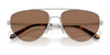 Ralph Lauren RL7090 Sunglasses | Size 59 / Shiny Silver / Brown (3N 9%) №900173