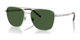 Ralph Lauren RL7091 Sunglasses Semi Shiny Silver / Bottle Green