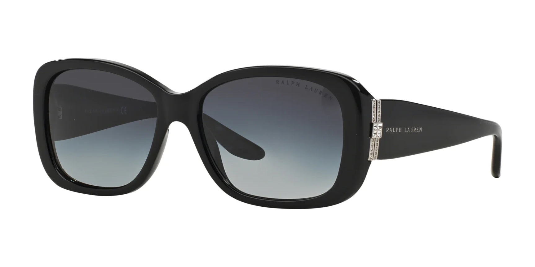 Ralph Lauren RL8127B Sunglasses Shiny Black / Gradient Grey