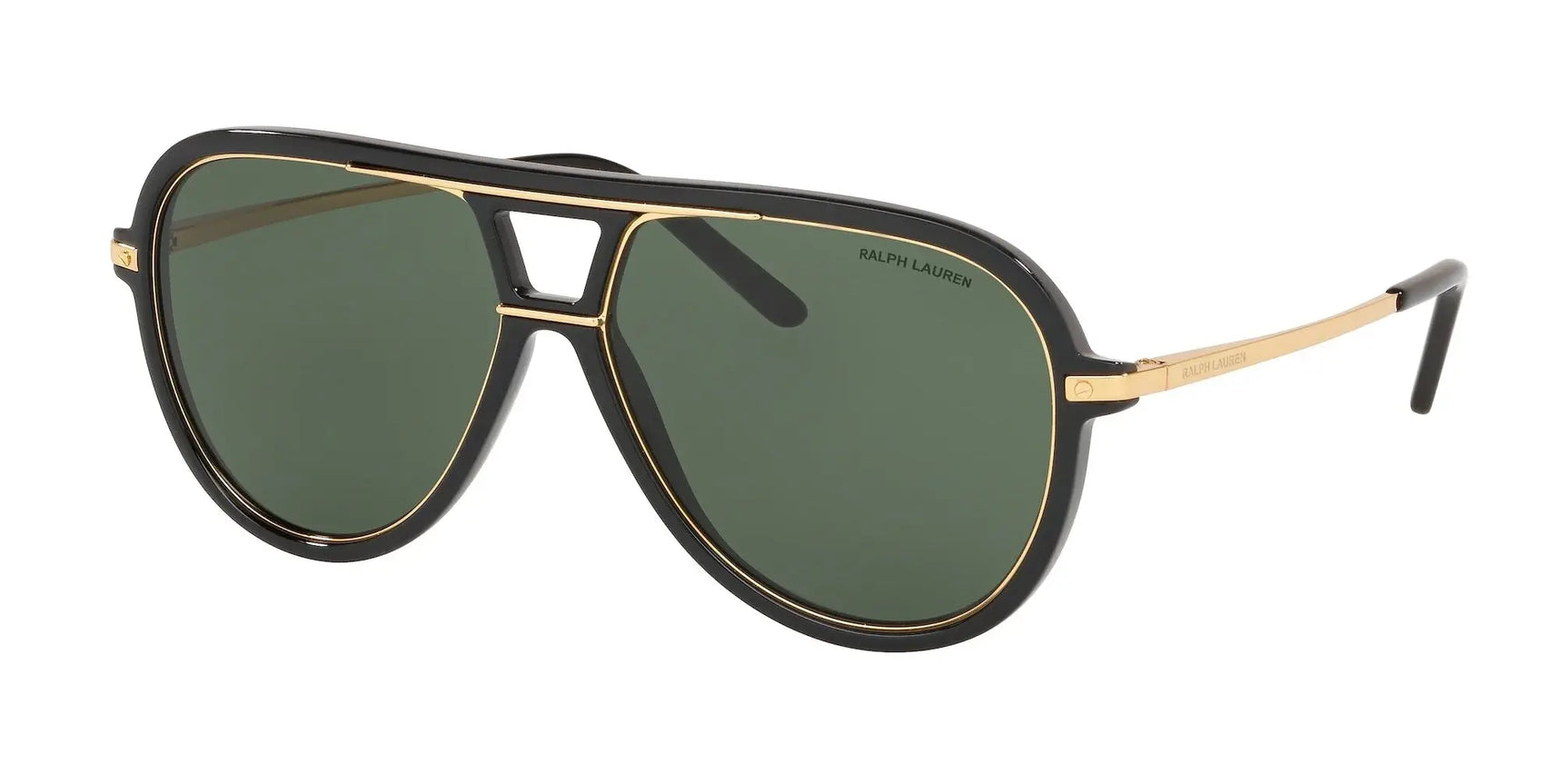 Ralph Lauren RL8177 Sunglasses Shiny Black / Green