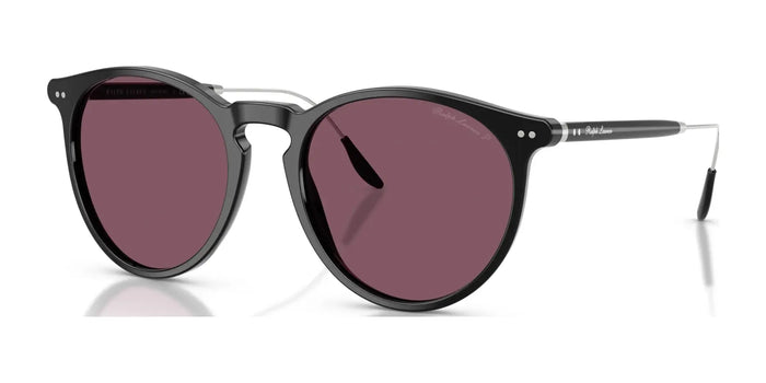 Ralph Lauren RL8181P Sunglasses | Size 53 / Shiny Black / Solid Purple (Polarized) (3P 13.24%) №50011A
