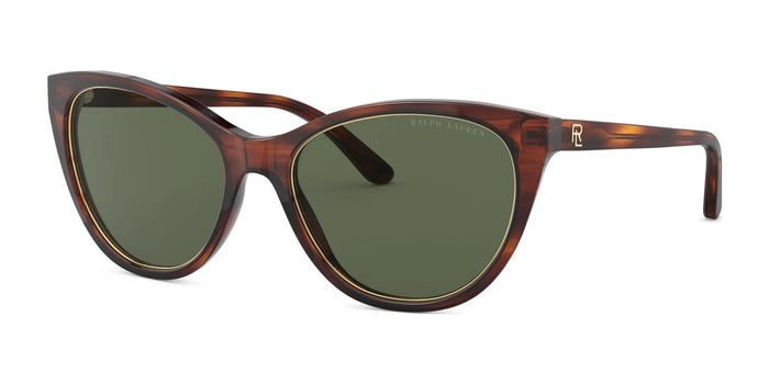Ralph Lauren RL8186 Sunglasses | Size 55 / Shiny Striped Havana / Bottle Green (3N 9.7%) №500771