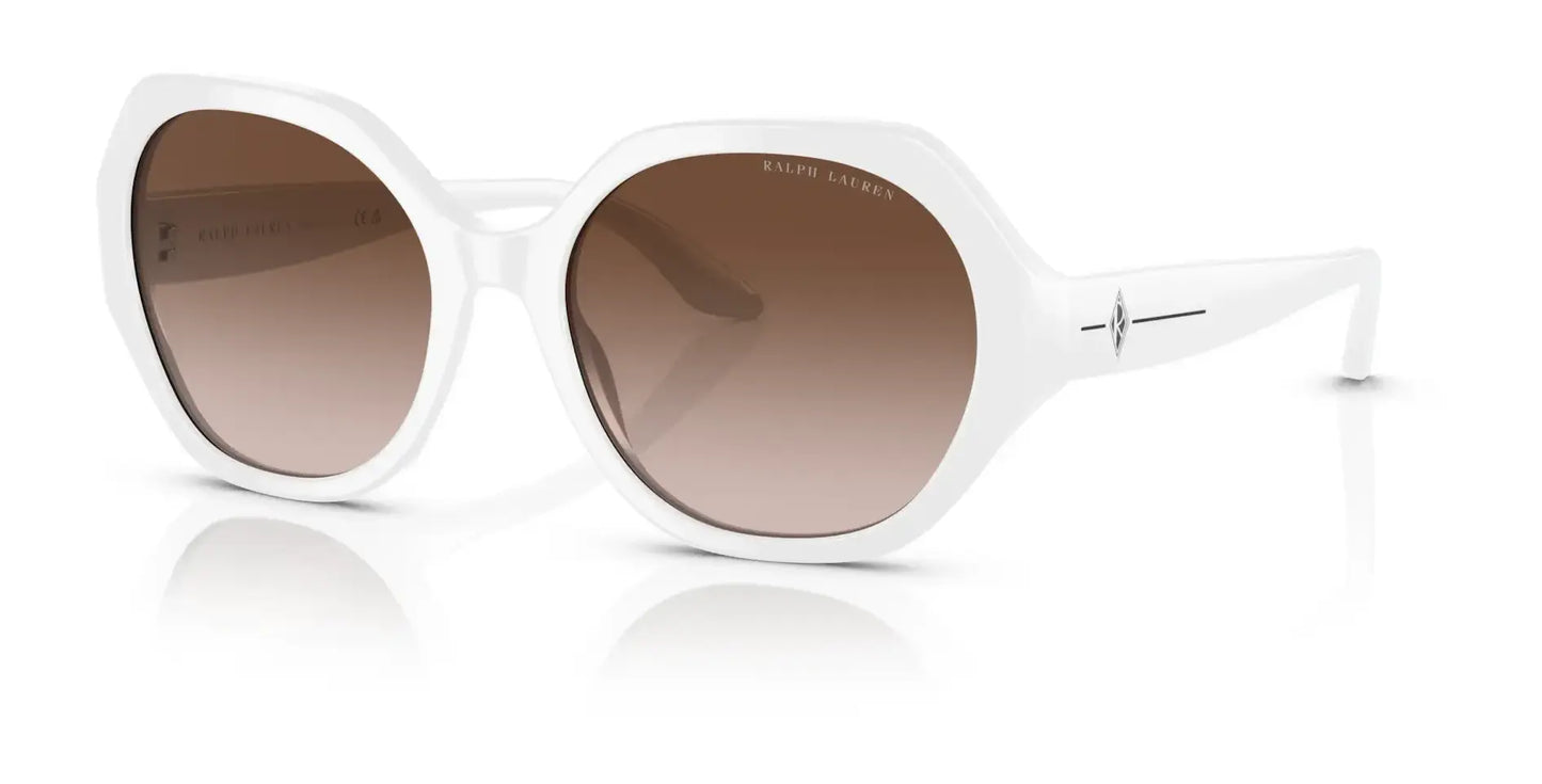 Ralph Lauren RL8208 Sunglasses Shiny Off White / Gradient Brown