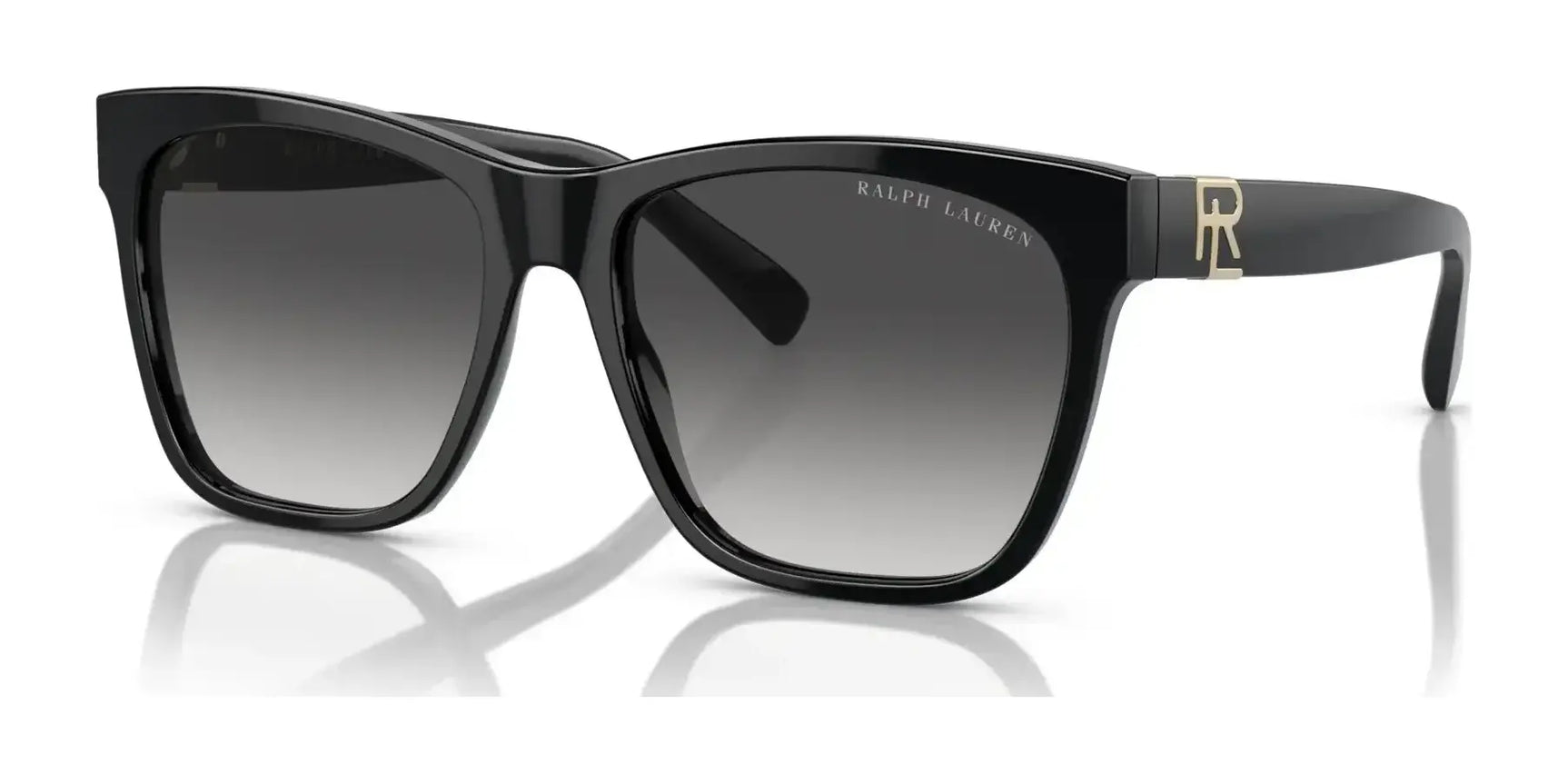 Ralph Lauren THE RICKY II RL8212 Sunglasses Black / Gradient Grey