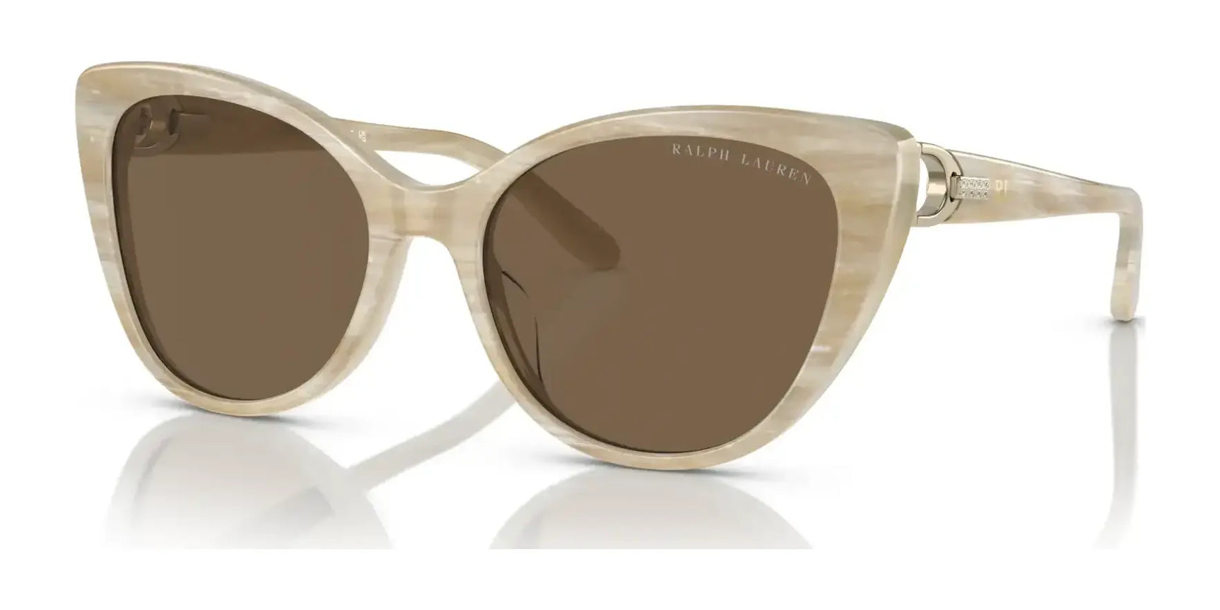 Ralph Lauren RL8215BU Sunglasses Cream Horn / Brown