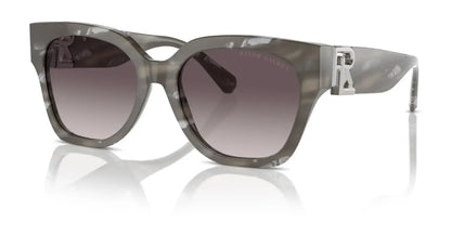 Ralph Lauren THE OVERSZED RICKY RL8221 Sunglasses Oystershell Black / Grey Gradient