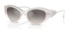 Ralph Lauren RL8227U Sunglasses | Size 52 / Transparent Grey/Pink / Grey Gradient Flash (2N 31%) №611208