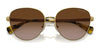 Ralph RA4144 Sunglasses | Size 58 / Shiny Pale Gold / Gradient Brown Mirror Silver (2N 26.8%) №9116B8