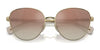 Ralph RA4144 Sunglasses | Size 58 / Shiny Pale Gold / Gradient Brown Mirror Silver (2N 26.8%) №9116B8