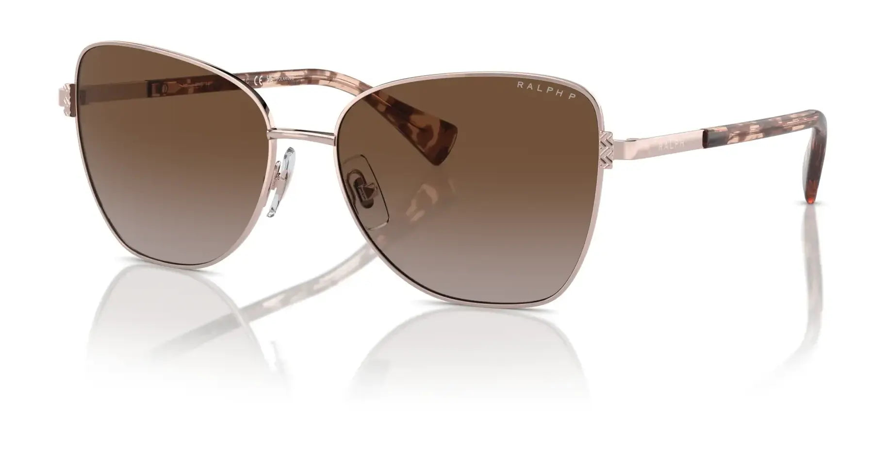 Ralph RA4146 Sunglasses Shiny Rose Gold / Polar Gradient Brown