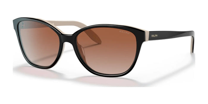 Ralph RA5128 Sunglasses | Size 55 / Shiny Black On Nude №109013 / Gradient Brown (2N 26.5%)