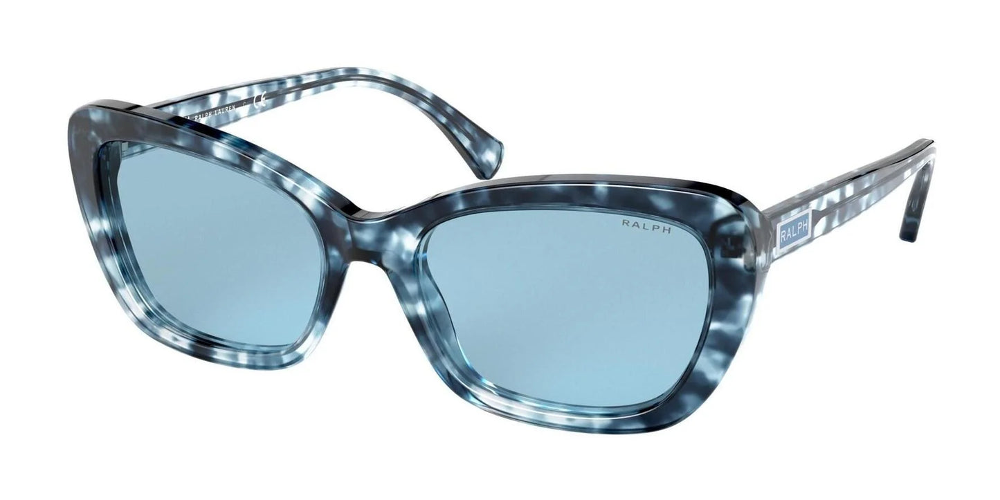 Ralph RA5264 Sunglasses Blue Havana / Light Blue Flash Mirror Green