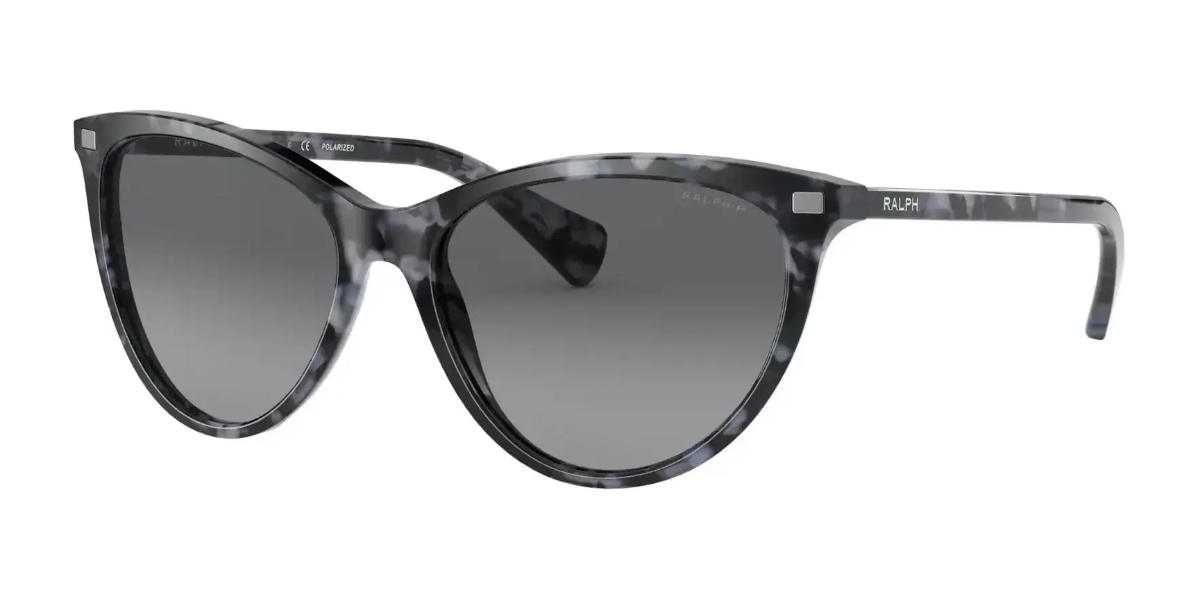 Ralph RA5270 Sunglasses Shiny Spotted Black Havana / Gradient Grey (Polarized)