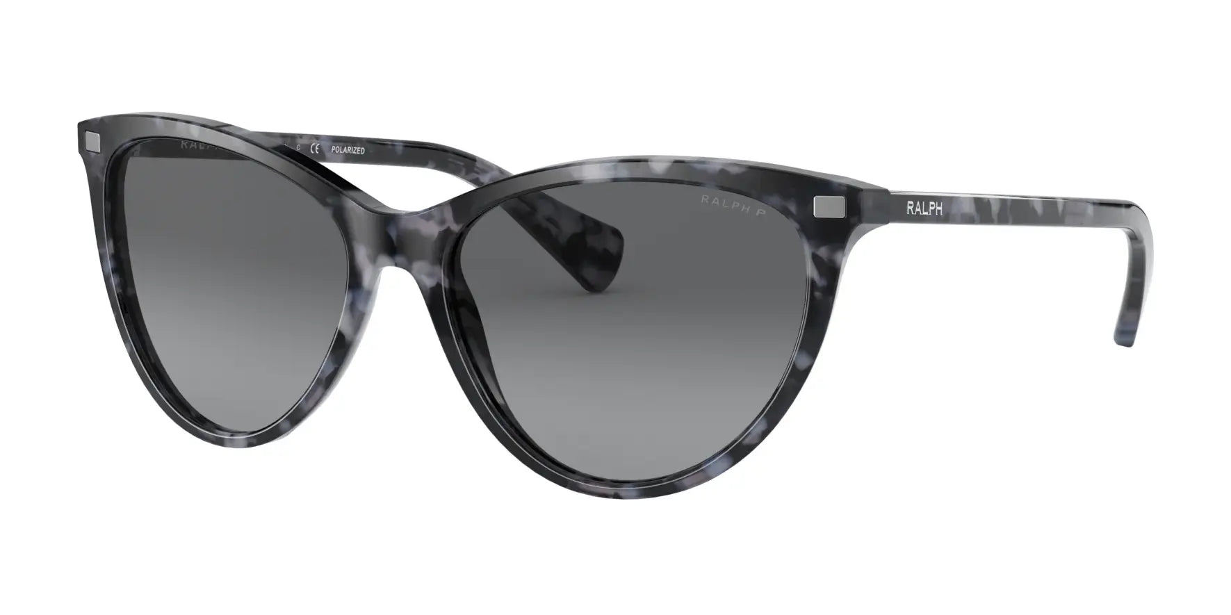 Ralph RA5270 Sunglasses Shiny Spotted  Black Havana / Polar Gradient Grey