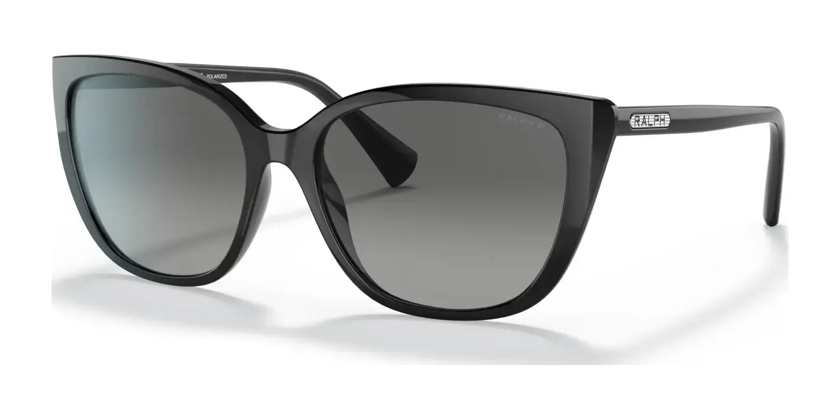 Ralph RA5274 Sunglasses Shiny Black /  Gradient Grey (Polarized)
