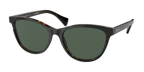 Ralph RA5275 Sunglasses Shiny Black On Dark Havana / Green