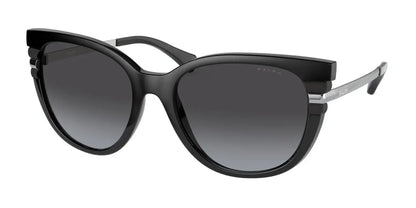Ralph RA5276 Sunglasses Black With Matte Black Details / Gradient Grey