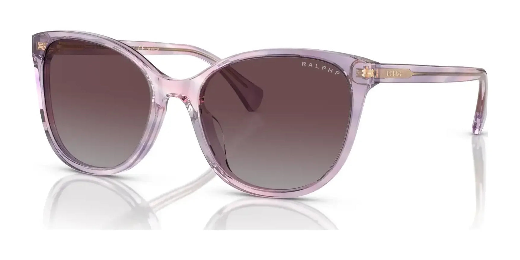 Ralph RA5282U Sunglasses Shiny Striped Purple / New Color  №603662