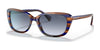 Ralph RA5283 Sunglasses | Size 55 / Striped Brown Blue №598719 / Gradient Light Blue (2N 35%)