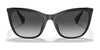 Ralph RA5289 Sunglasses | Size 55 / Shiny Black №50018G / Gradient Grey (3N 13.2%)