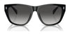 Ralph RA5303U Sunglasses | Size 55 / Shiny Black / Gradient Grey (3N 13.2%) №500187