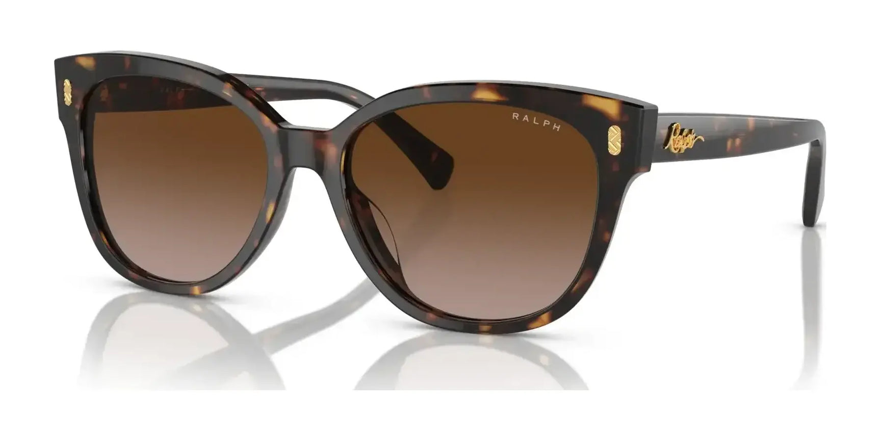 Ralph RA5305U Sunglasses Black Havana / Gradient Brown