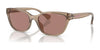 Ralph RA5307U Sunglasses | Size 55 / Shiny Transparent Beige №612073 / Light Rose Brown (2N 33%)