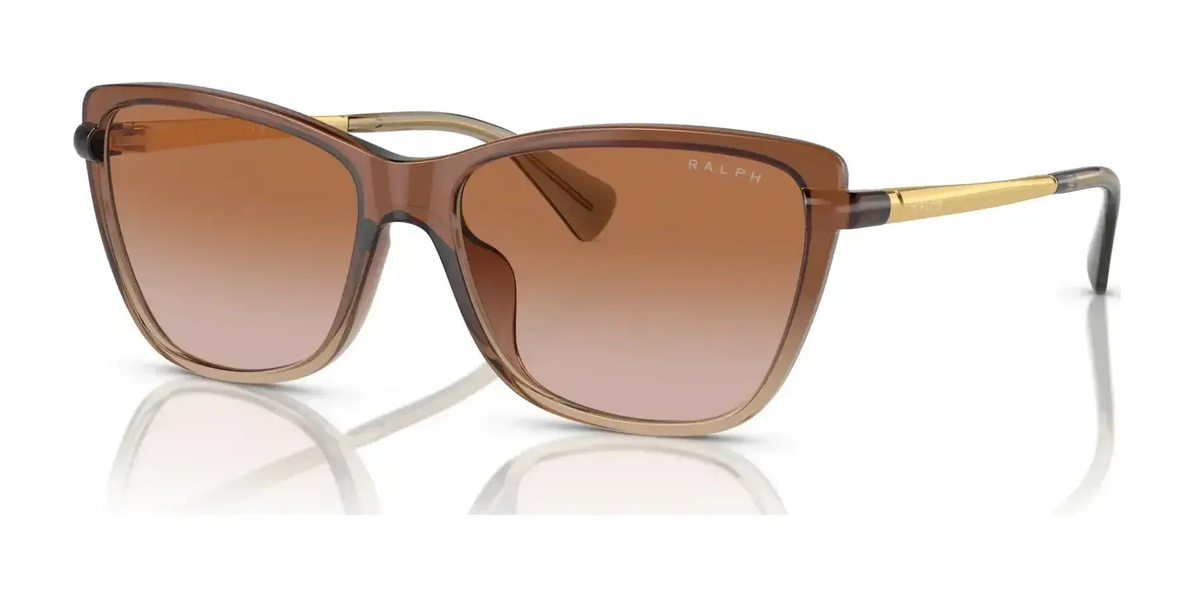 Ralph RA5308U Sunglasses Shiny Transparent Brown / Gradient Brown