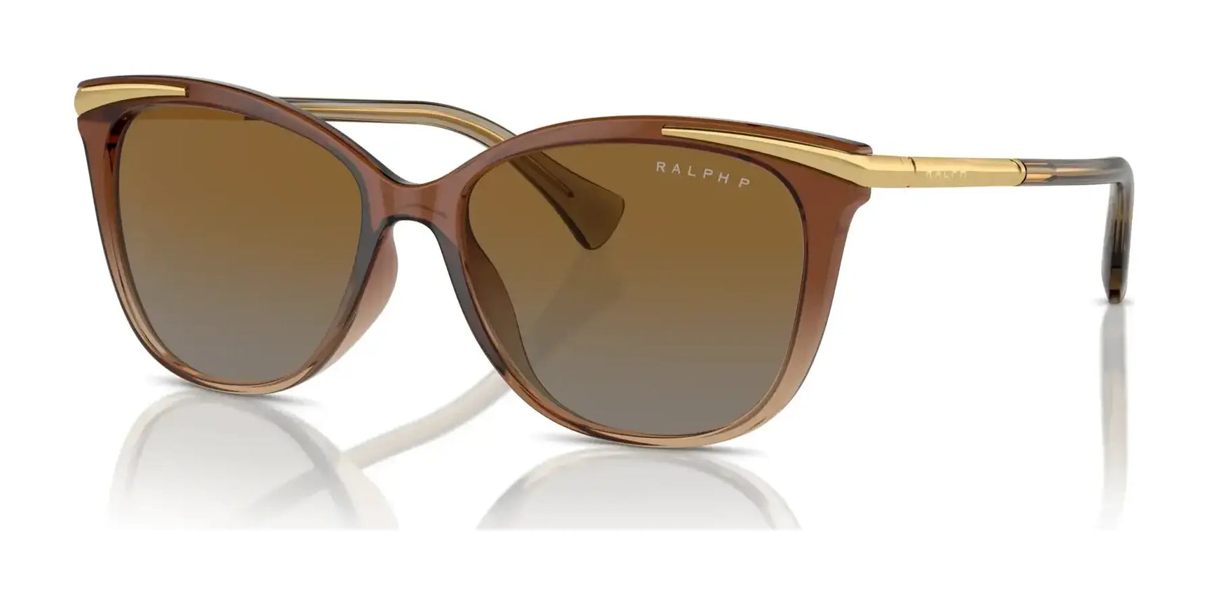 Ralph RA5309U Sunglasses Transparent Light Brown /  Gradient Brown (Polarized)