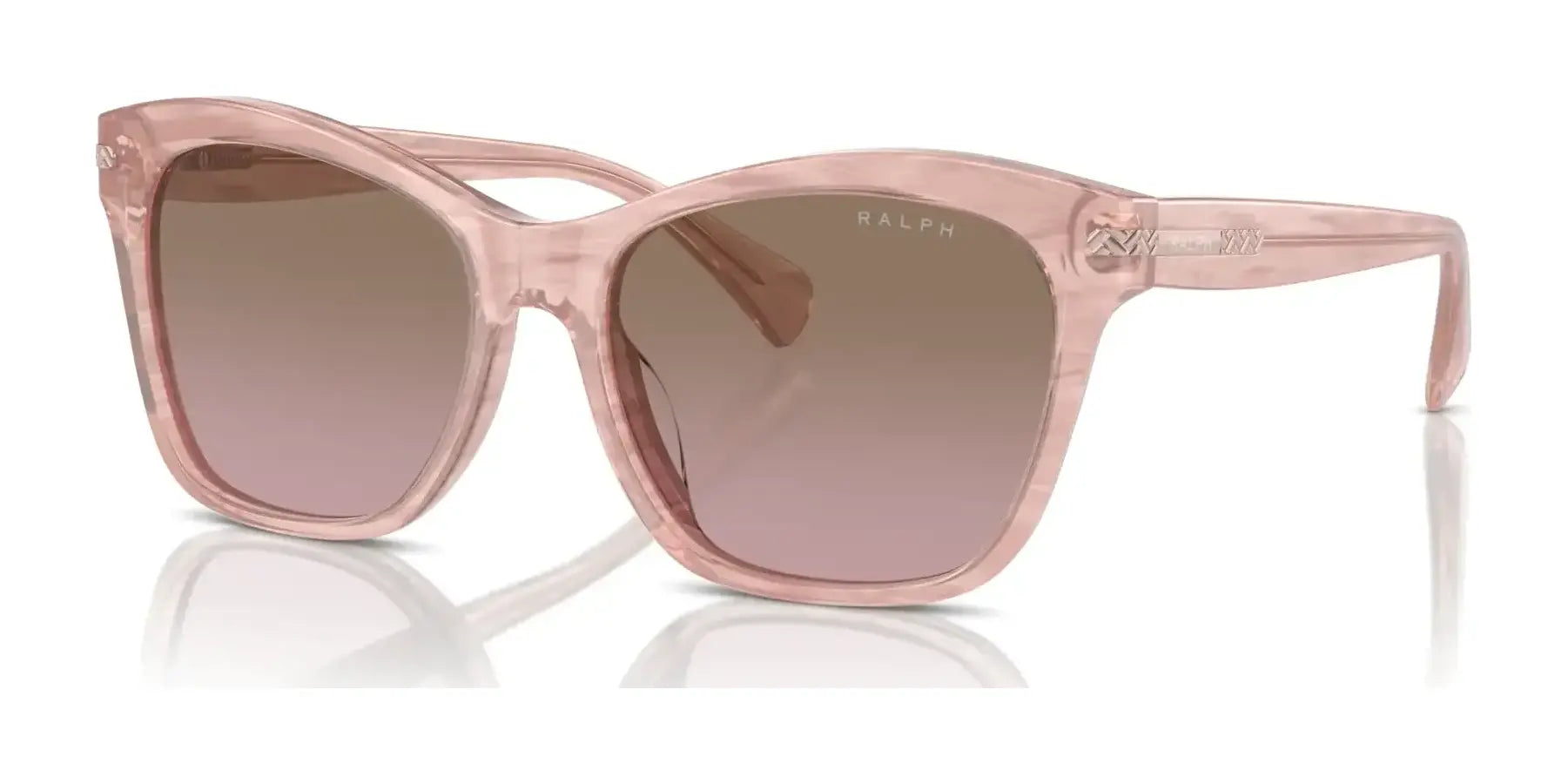 Ralph RA5310U Sunglasses Shiny Striped Rose / Brown Rose