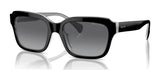 Ralph RA5312U Sunglasses Shiny Black On Opal Grey /  Gradient Grey (Polarized)
