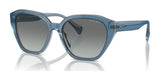 Ralph RA5315U Sunglasses Shiny Blue On Milky Grey / Gradient Grey