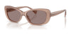 Ralph RA5322U Sunglasses | Size 55 / Shiny Opalescent Rose / Purple Brown Mirror (3N 14.9%) №61147N
