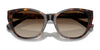 Ralph RA5324U Sunglasses | Size 56 / Shiny Transparent Green / Gradient Brown (Polarized) (3P 13.1%) №6206T5