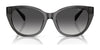 Ralph RA5324U Sunglasses | Size 56 / Shiny Transparent Green / Gradient Brown (Polarized) (3P 13.1%) №6206T5