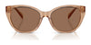 Ralph RA5324U Sunglasses | Size 56 / Shiny Transparent Green / Gradient Brown (Polarized) (3P 13.1%) №6206T5