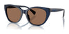Ralph RA5324U Sunglasses | Size 56 / Shiny Transparent Opalescent Blue / Brown (3N 14.5%) №605973