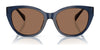 Ralph RA5324U Sunglasses | Size 56 / Shiny Transparent Green / Gradient Brown (Polarized) (3P 13.1%) №6206T5