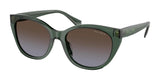 Ralph RA5324U Sunglasses Shiny Transparent Green / Gradient Brown (Polarized)