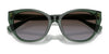 Ralph RA5324U Sunglasses | Size 56 / Shiny Transparent Green / Gradient Brown (Polarized) (3P 13.1%) №6206T5