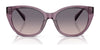 Ralph RA5324U Sunglasses | Size 56 / Shiny Transparent Green / Gradient Brown (Polarized) (3P 13.1%) №6206T5