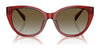 Ralph RA5324U Sunglasses | Size 56 / Shiny Transparent Green / Gradient Brown (Polarized) (3P 13.1%) №6206T5