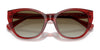 Ralph RA5324U Sunglasses | Size 56 / Shiny Transparent Green / Gradient Brown (Polarized) (3P 13.1%) №6206T5