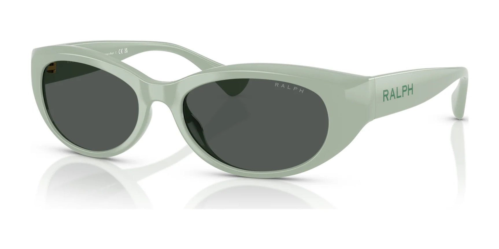 Ralph RA5327U Sunglasses Shiny Solid Sage / Dark Grey