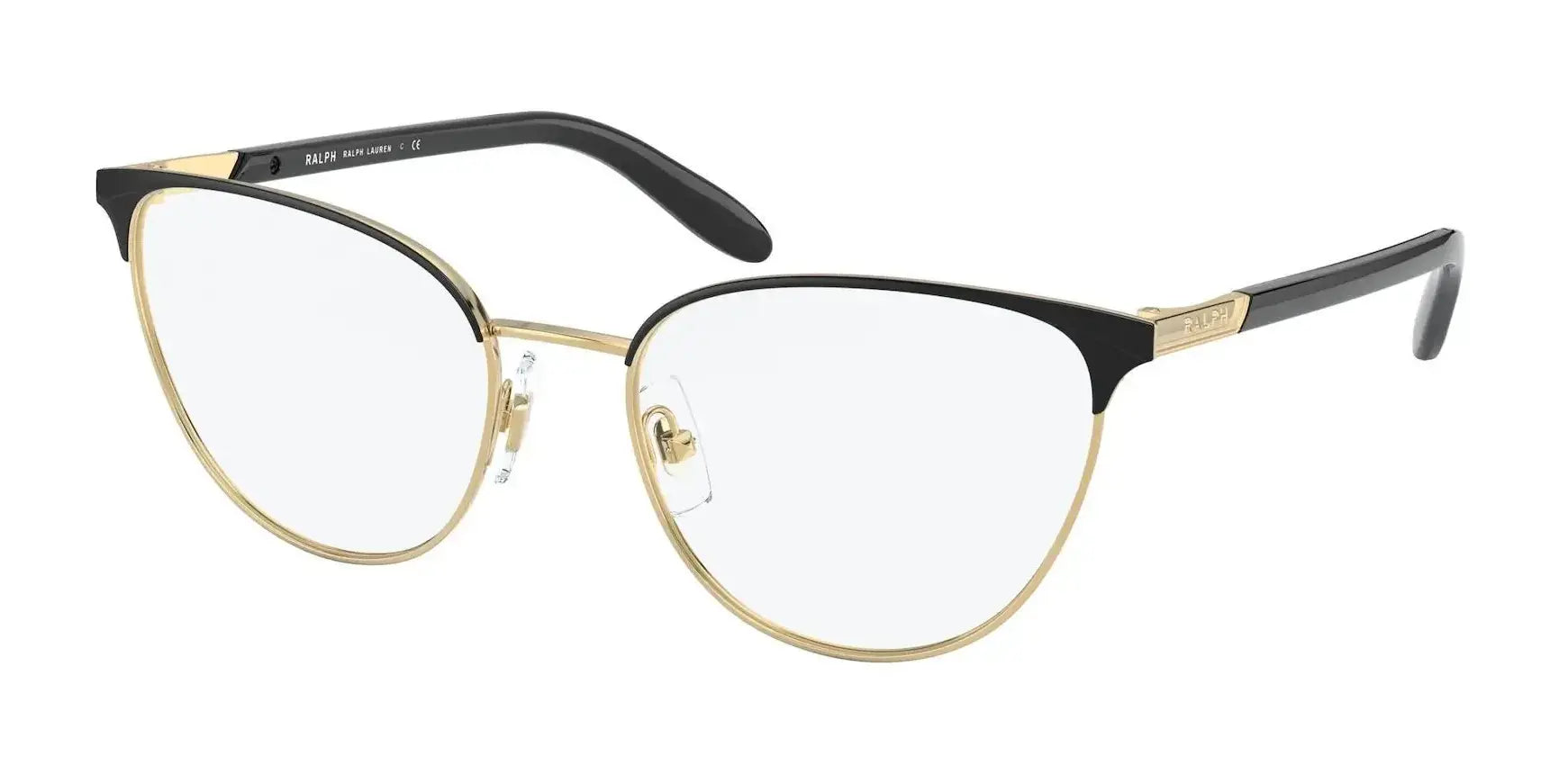Ralph RA6047 Eyeglasses Shiny Black On Gold Rims