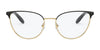Ralph RA6047 Eyeglasses | Size 54 / Shiny Black On Gold Rims №9358